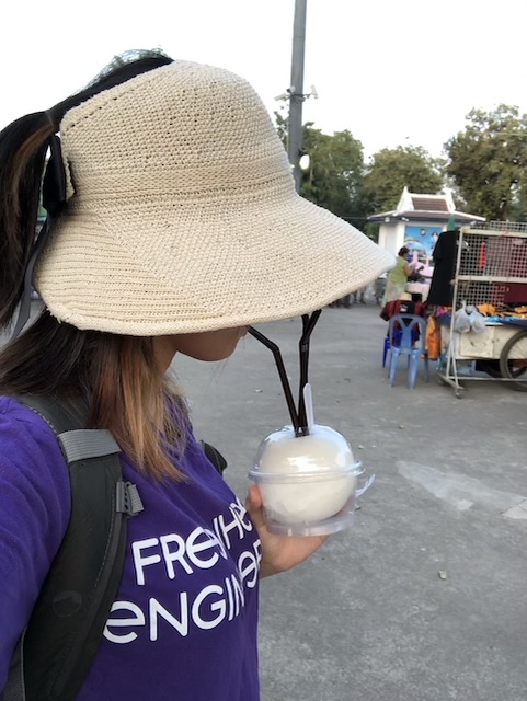 Ginny Eating Coconut