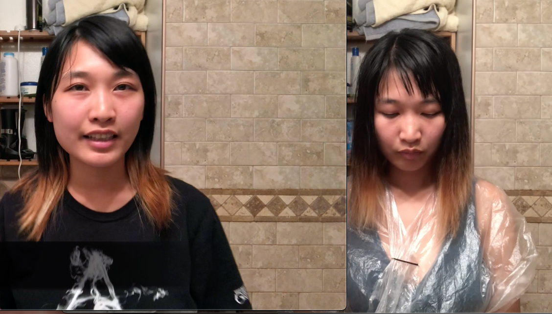 整个脑袋上色前